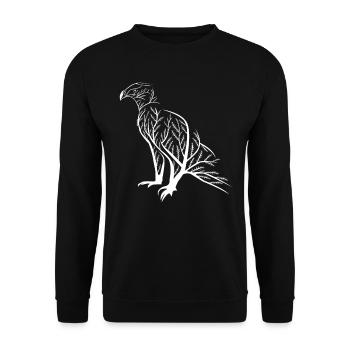 Adler Greifvogel - Unisex Pullover - Schwarz - Vorne - Alina (178cm) & Michal (187cm)
