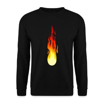 Flamme Feu Comète Inferno Feu Chaleur Ardente - Sweat-shirt Unisexe - noir - Devant - Alina (178cm) & Michal (187cm)