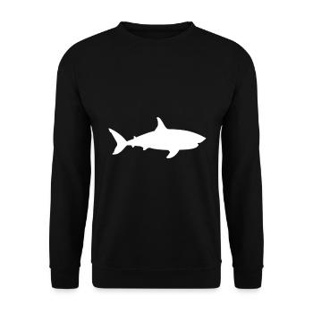 Haifisch - Unisex Pullover - Schwarz - Vorne - Alina (178cm) & Michal (187cm)