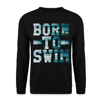 swim - Unisex Sweatshirt - black - Front - Alina (178cm) & Michal (187cm)