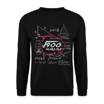 30. Geburtstag Mathe Wurzelrechnung Nerd - Unisex Pullover - Schwarz - Vorne - Alina (178cm) & Michal (187cm)