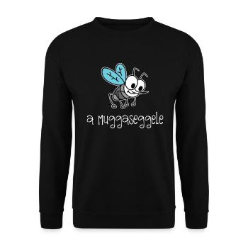 Schwaben Design a Muggaseggele schwäbisch - Unisex Pullover - Schwarz - Vorne - Alina (178cm) & Michal (187cm)