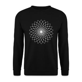Géométrie sacrée - Fleur de lotus - Sweat-shirt Unisexe - noir - Devant - Alina (178cm) & Michal (187cm)