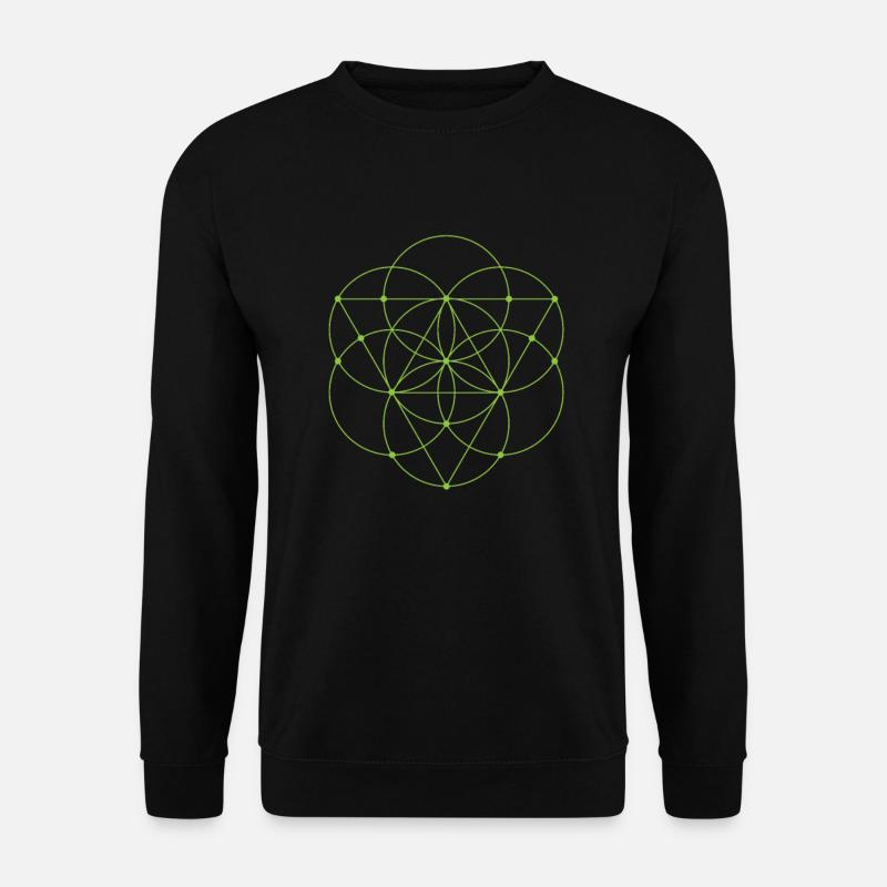 Heilige Geometrie - Samen des Lebens mit - Unisex Pullover - Schwarz