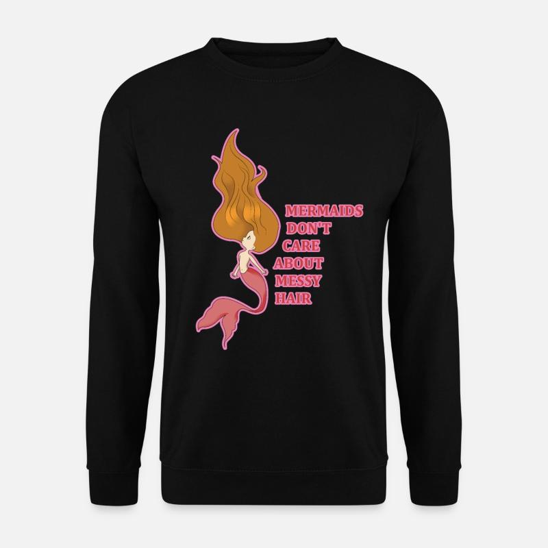Meerjungfrau Friseur Haare Fisch Fabel Geschenk - Unisex Pullover - Schwarz