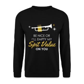 Trumpet - Funny Jazz Instrument Music Gift - Unisex Sweatshirt - black - Front - Alina (178cm) & Michal (187cm)