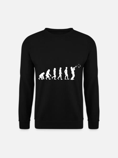 Trompete Evolution - Jazz Musiker Geschenk - Unisex Pullover - Schwarz