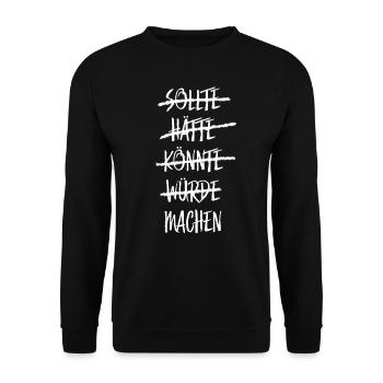 Selbstständigkeit Startup Einfach Machen - Unisex Pullover - Schwarz - Vorne - Alina (178cm) & Michal (187cm)