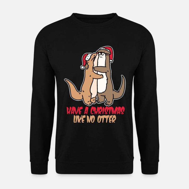Otter Christmas gift - Unisex Sweatshirt - black