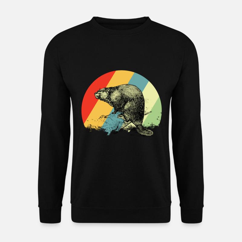 Biber Retro - Unisex Pullover - Schwarz