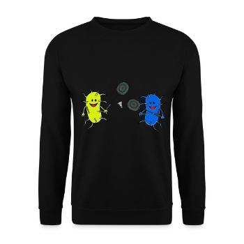 Tennis Tennisspiel Sportler Tennis -Match Sport - Unisex Pullover - Schwarz - Vorne - Alina (178cm) & Michal (187cm)
