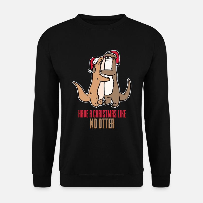 Weihnachten Otter - Unisex Pullover - Schwarz