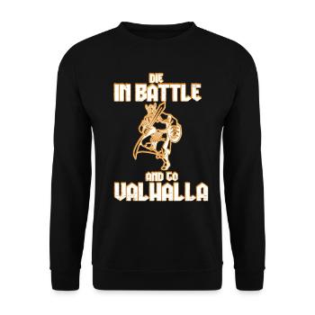 Wikinger - Unisex Pullover - Schwarz - Vorne - Alina (178cm) & Michal (187cm)