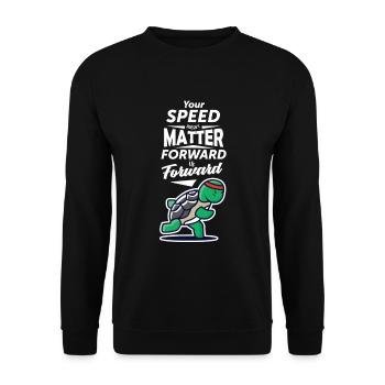 Votre cadeau de motivation d'entraînement n'a pas d'importance - Sweat-shirt Unisexe - noir - Devant - Alina (178cm) & Michal (187cm)