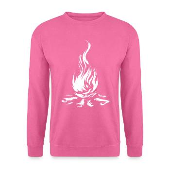 feu de camp - Sweat-shirt Unisexe - rose - Devant
