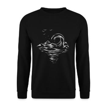 Onde - Sweat-shirt Unisexe - noir - Devant - Alina (178cm) & Michal (187cm)