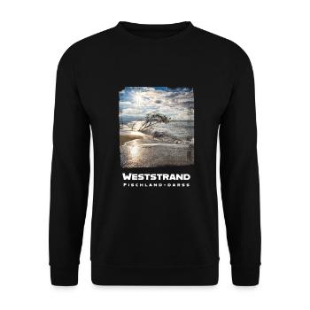 Mer Baltique vacances weststrand Prerow Fischland Darss - Sweat-shirt Unisexe - noir - Devant - Alina (178cm) & Michal (187cm)