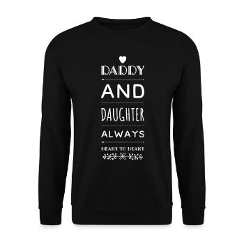 Coeur père et fille - Sweat-shirt Unisexe - noir - Devant - Alina (178cm) & Michal (187cm)