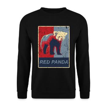 Red panda - Unisex Sweatshirt - black - Front - Alina (178cm) & Michal (187cm)