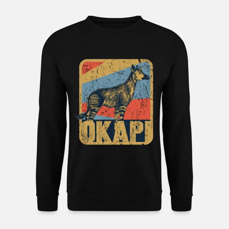 Okapi Retro - Unisex Sweatshirt - black