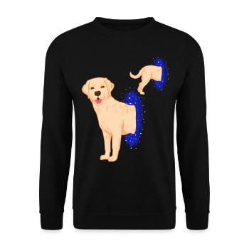 Retriever Labrador dans le trou noir, fan de l'espace - Sweat-shirt Unisexe - noir - Devant - Alina (178cm) & Michal (187cm)