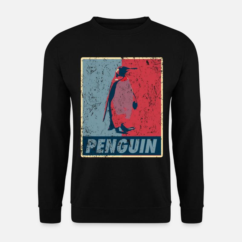 Pingouin rétro - Sweat-shirt Unisexe - noir