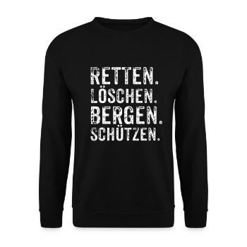 Pompier Les pompiers éteignent le feu - Sweat-shirt Unisexe - noir - Devant - Alina (178cm) & Michal (187cm)