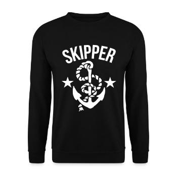 skipper - Unisex Sweatshirt - black - Front - Alina (178cm) & Michal (187cm)
