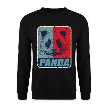 Panda - Sweat-shirt Unisexe - noir - Devant - Alina (178cm) & Michal (187cm)