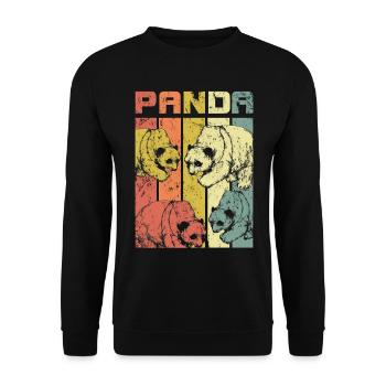 Panda - Sweat-shirt Unisexe - noir - Devant - Alina (178cm) & Michal (187cm)