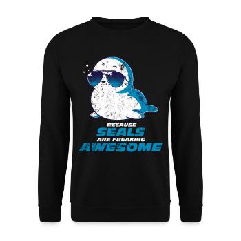 Robbe - Unisex Pullover - Schwarz - Vorne - Alina (178cm) & Michal (187cm)