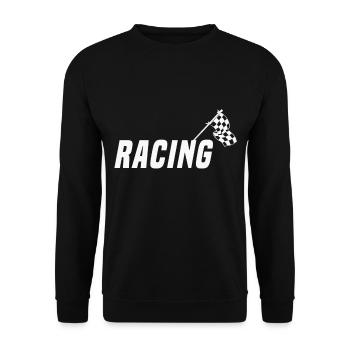 Motorsport - Unisex Sweatshirt - black - Front - Alina (178cm) & Michal (187cm)