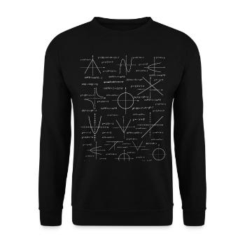 Mathe - Unisex Pullover - Schwarz - Vorne - Alina (178cm) & Michal (187cm)