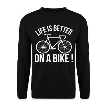 racer - Unisex Sweatshirt - black - Front - Alina (178cm) & Michal (187cm)