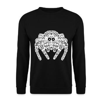 Spider Spider Spiders Animals Horror Halloween - Unisex Sweatshirt - black - Front - Alina (178cm) & Michal (187cm)