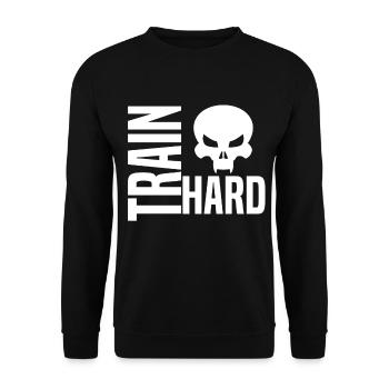 training - Unisex Sweatshirt - black - Front - Alina (178cm) & Michal (187cm)