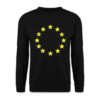 Drapeau Europe drapeau Union européenne étoile européenne - Sweat-shirt Unisexe - noir - Devant - Alina (178cm) & Michal (187cm)