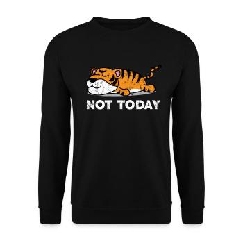 Tiger - Unisex Pullover - Schwarz - Vorne - Alina (178cm) & Michal (187cm)