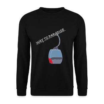 Winter Sports Ski Snowboard Skiing Gift - Unisex Sweatshirt - black - Front - Alina (178cm) & Michal (187cm)