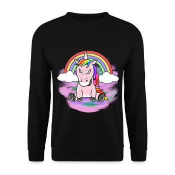 Horreur Licorne Maléfique Démon Fantaisie Halloween - Sweat-shirt Unisexe - noir - Devant - Alina (178cm) & Michal (187cm)