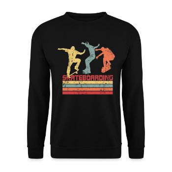 Skateboarding - Unisex Pullover - Schwarz - Vorne - Alina (178cm) & Michal (187cm)