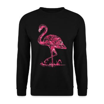 flamant - Sweat-shirt Unisexe - noir - Devant - Alina (178cm) & Michal (187cm)
