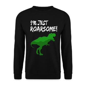 T-Rex - Unisex Sweatshirt - black - Front - Alina (178cm) & Michal (187cm)