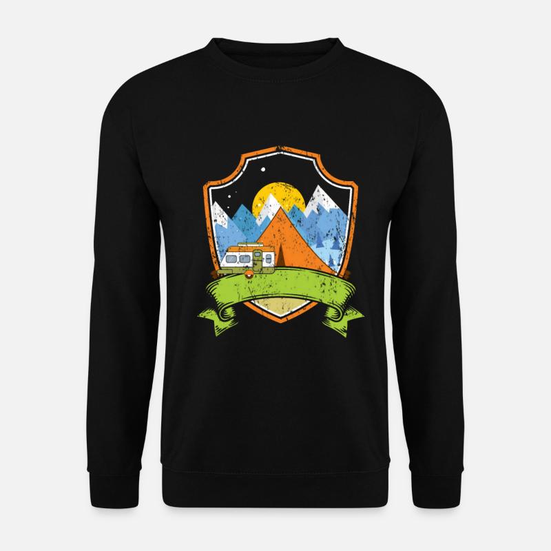 Camping - Unisex Pullover - Schwarz