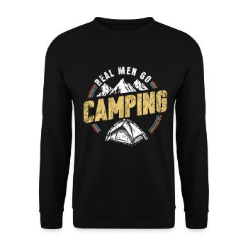 camping - Unisex Sweatshirt - black - Front - Alina (178cm) & Michal (187cm)
