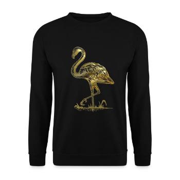 flamingo - Unisex Sweatshirt - black - Front - Alina (178cm) & Michal (187cm)