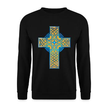 Kreuz Kreuze Kirche Gott Spirituell Christentum - Unisex Pullover - Schwarz - Vorne - Alina (178cm) & Michal (187cm)