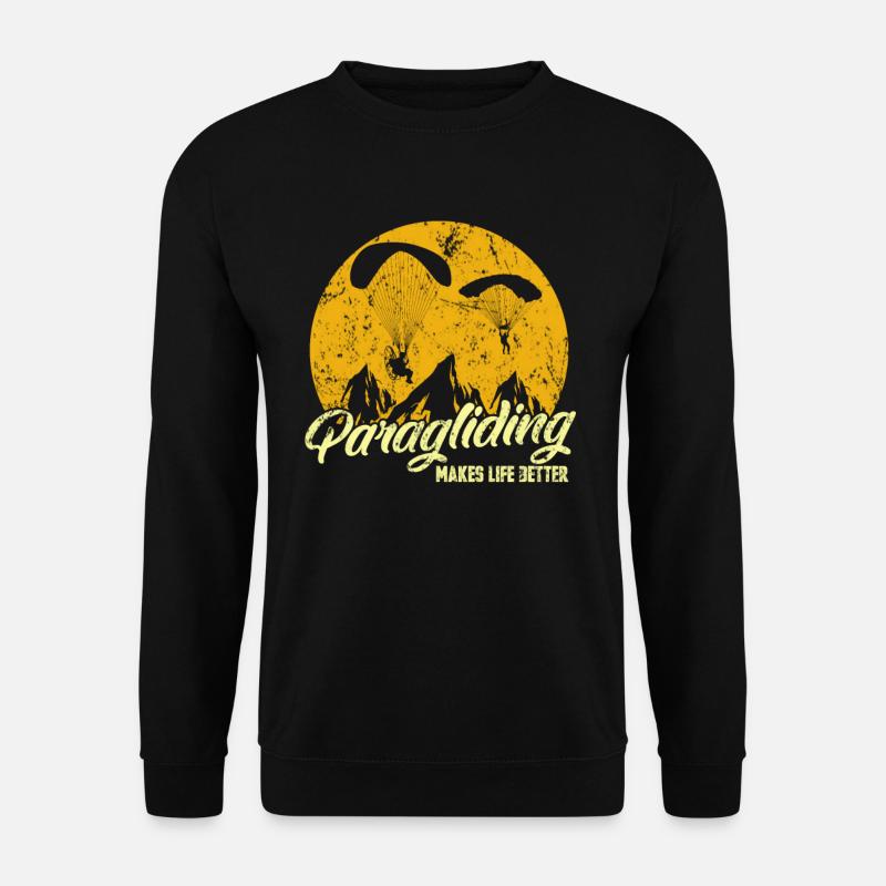 Gleitschirmfliegen - Unisex Pullover - Schwarz
