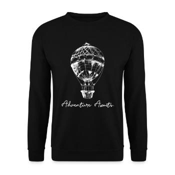 Balloon - L'aventure attend - Sweat-shirt Unisexe - noir - Devant - Alina (178cm) & Michal (187cm)