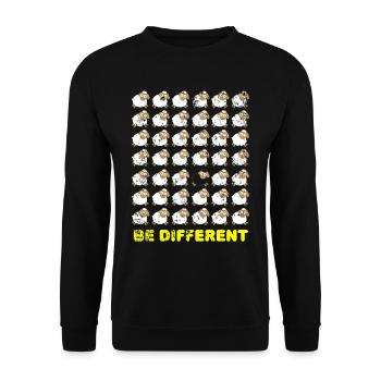 Black sheep - Unisex Sweatshirt - black - Front - Alina (178cm) & Michal (187cm)